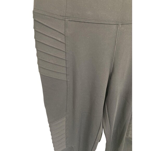 Athleta Delancey Moto Tight ‎ Black Size Small Athleisure Zipper Hem - Picture 2 of 5